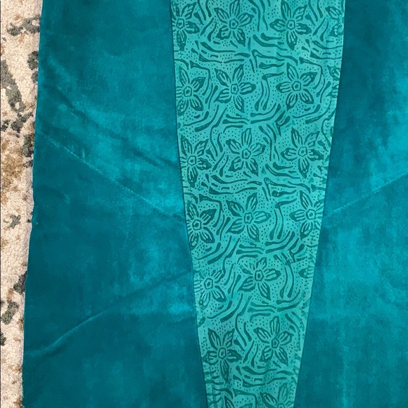 Vintage Green Suede and Leather Pencil Skirt - Picture 6 of 9